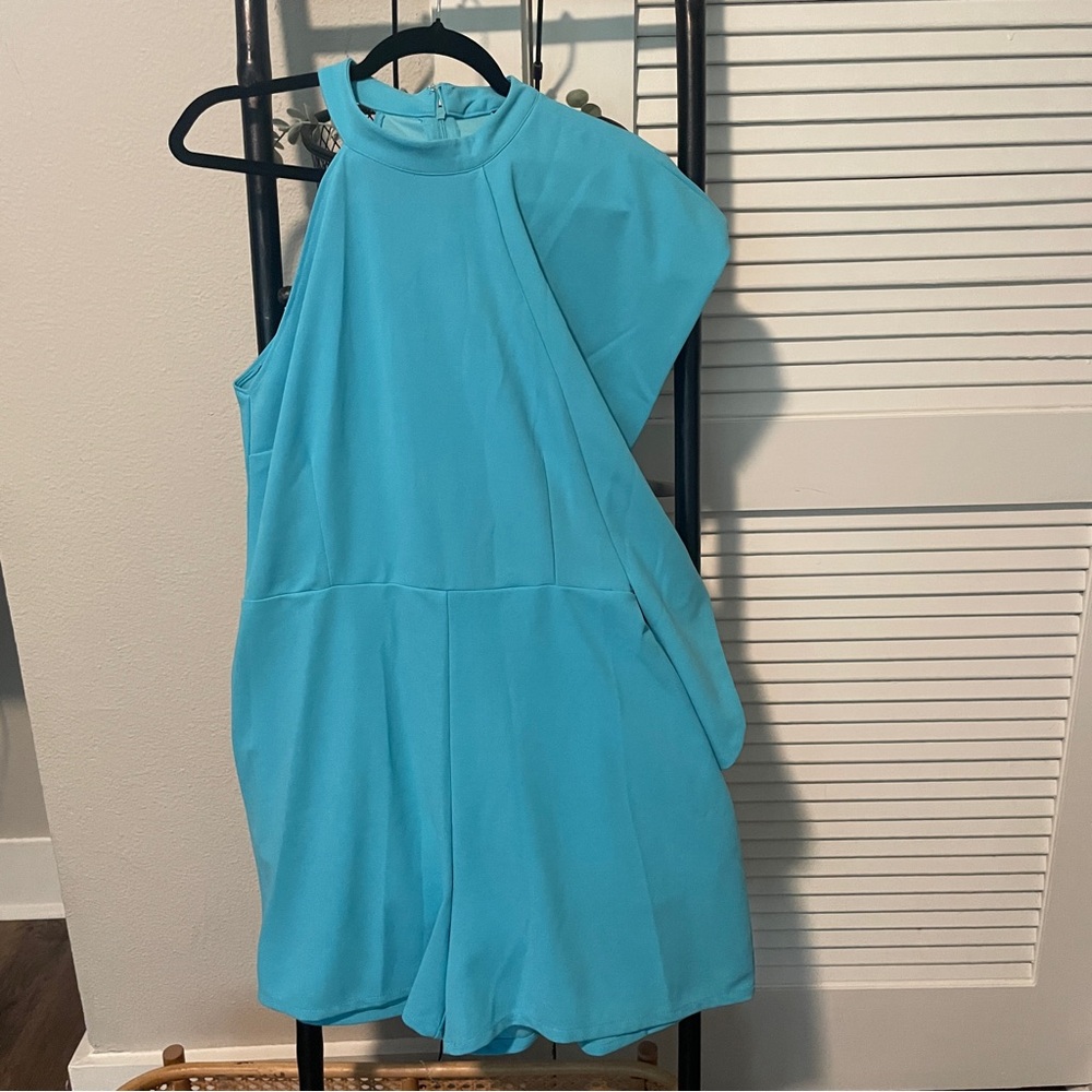 New York & Co. Tiffany Plus Sized Blue Romper - size 2x